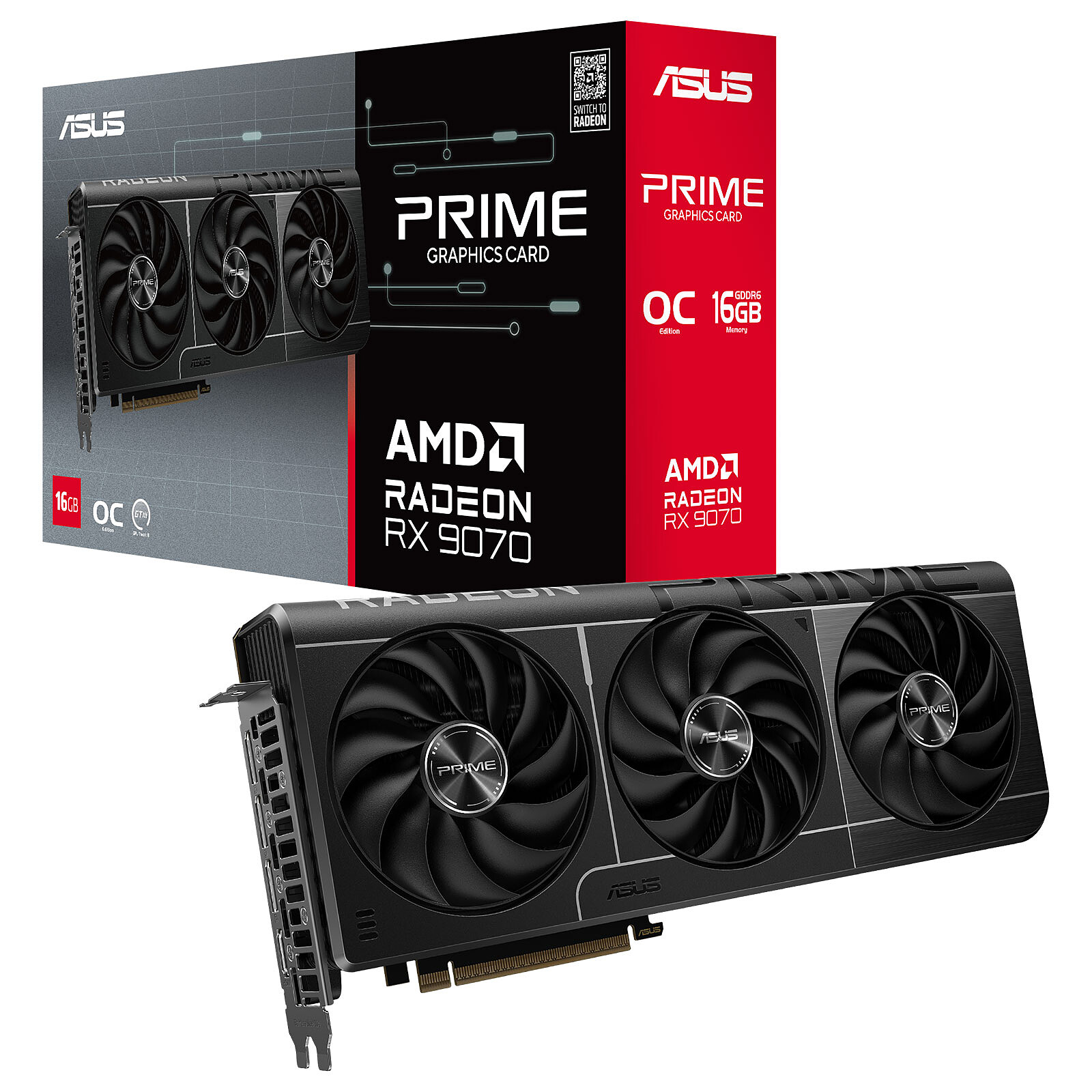 Placa de vídeo Asus Prime Radeon RX 9070 OC Edition/16 GB GDDR6