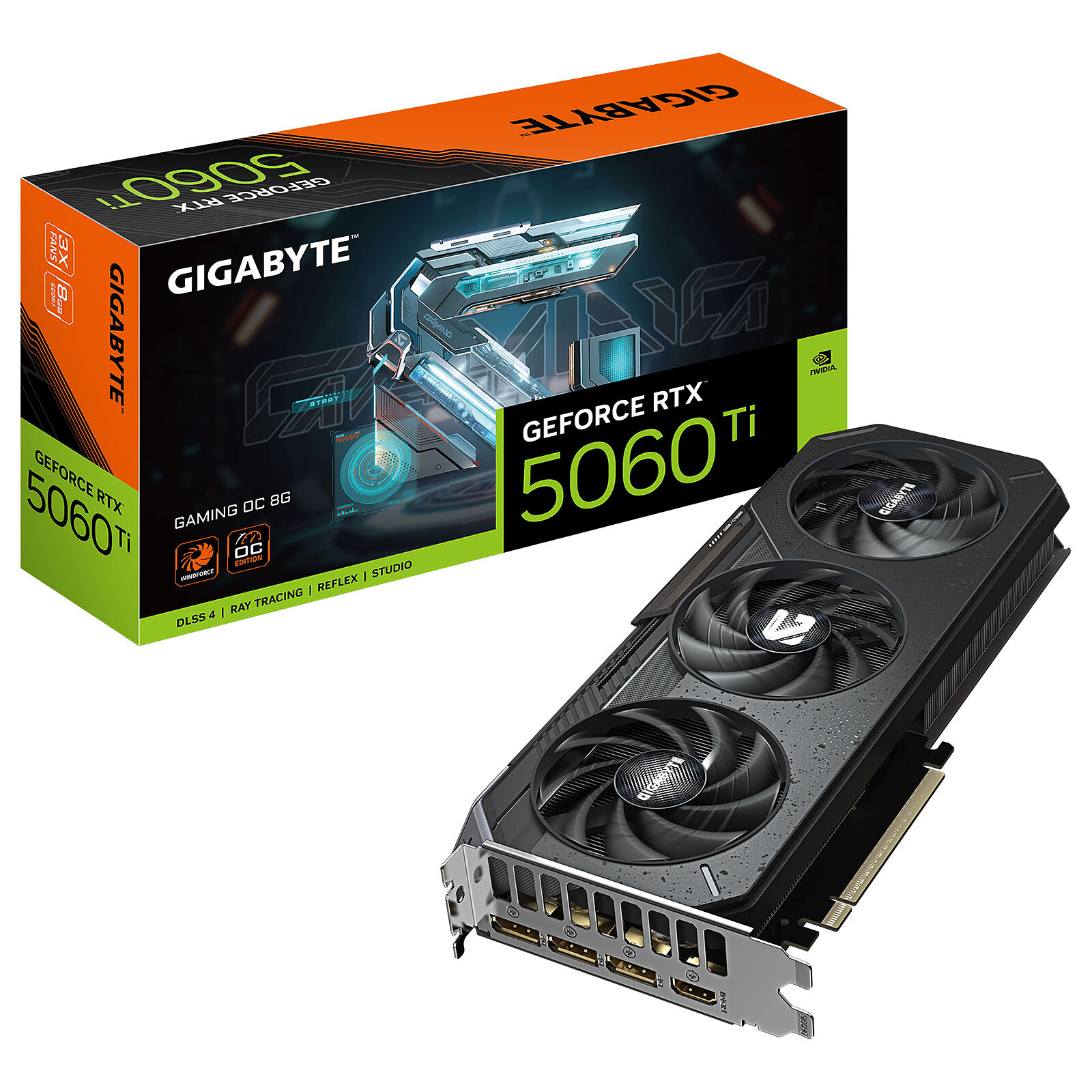 Placa de vídeo Gigabyte GeForce RTX 5060 Ti Eagle OC ICE/8 GB GDDR7
