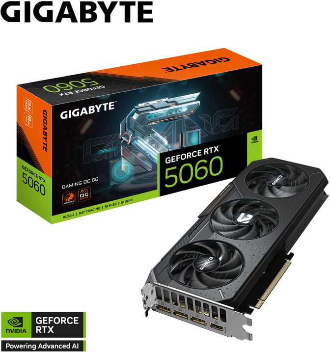 Placa de vídeo Gigabyte GeForce RTX 5060 WindForce Max OC/ 8 GB GDDR7