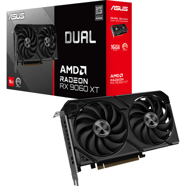 Placa Gráfica Asus DUAL-RX9060XT-16G/RX9060XT, HDMI, DP*2, 16G, D6, 90YV0LG2-M0NA00