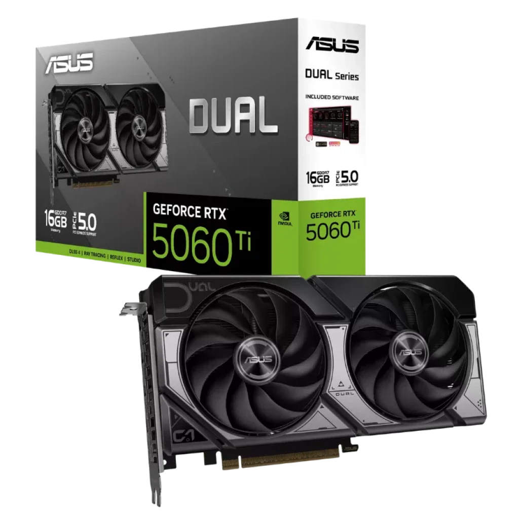 Placa Gráfica Asus NVIDIA GeForce RTX 5060 Ti Blackwell Dual OC 16GB GDDR7 DLSS4 90YV0MH0-M0NA00