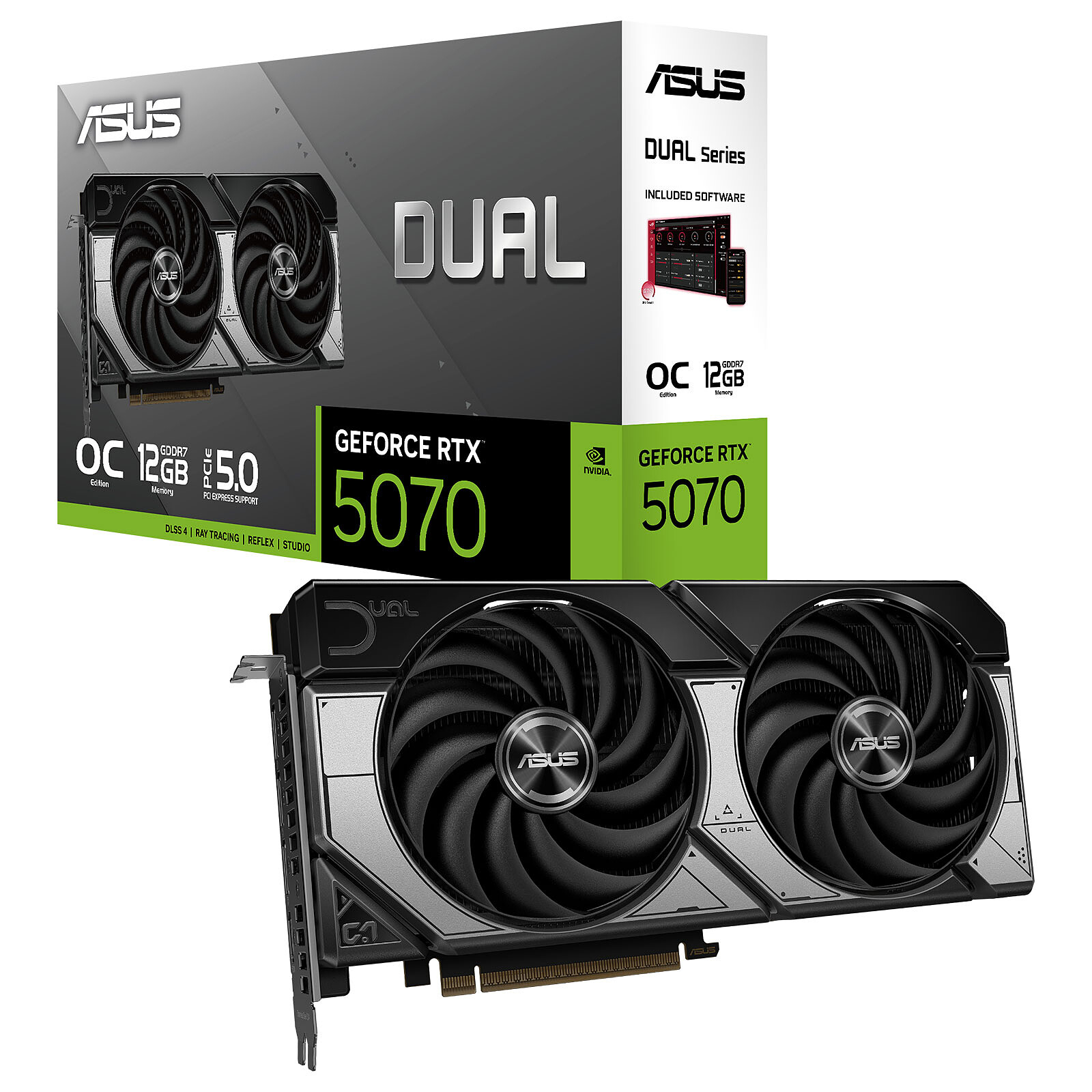 Placa Gráfica Asus NVIDIA GeForce RTX 5070 "Blackwell" Dual OC 12GB GDDR7 DLSS4