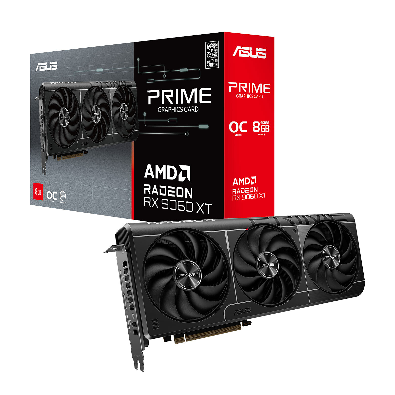 Placa Gráfica Asus Radeon RX 9060 XT PRIME OC 8GB 90YV0MI0-M0NA00