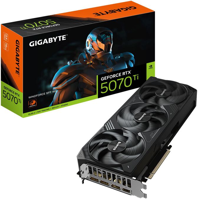 Placa Gráfica GeForce RTX 5070 Ti Windforce OC SFF 16GB GDDR7 DLSS4 - GIGABYTE