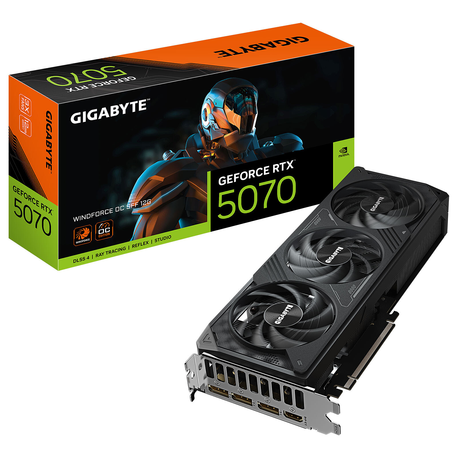 Placa Gráfica GeForce RTX 5070 Windforce OC 12GB GDDR7 DLSS4 - GIGABYTE
