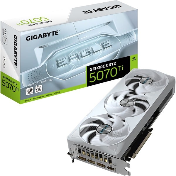 Placa Gráfica GeForce RTX 5070 Ti Eagle OC Ice SFF 16GB GDDR7 DLSS4 - GIGABYTE