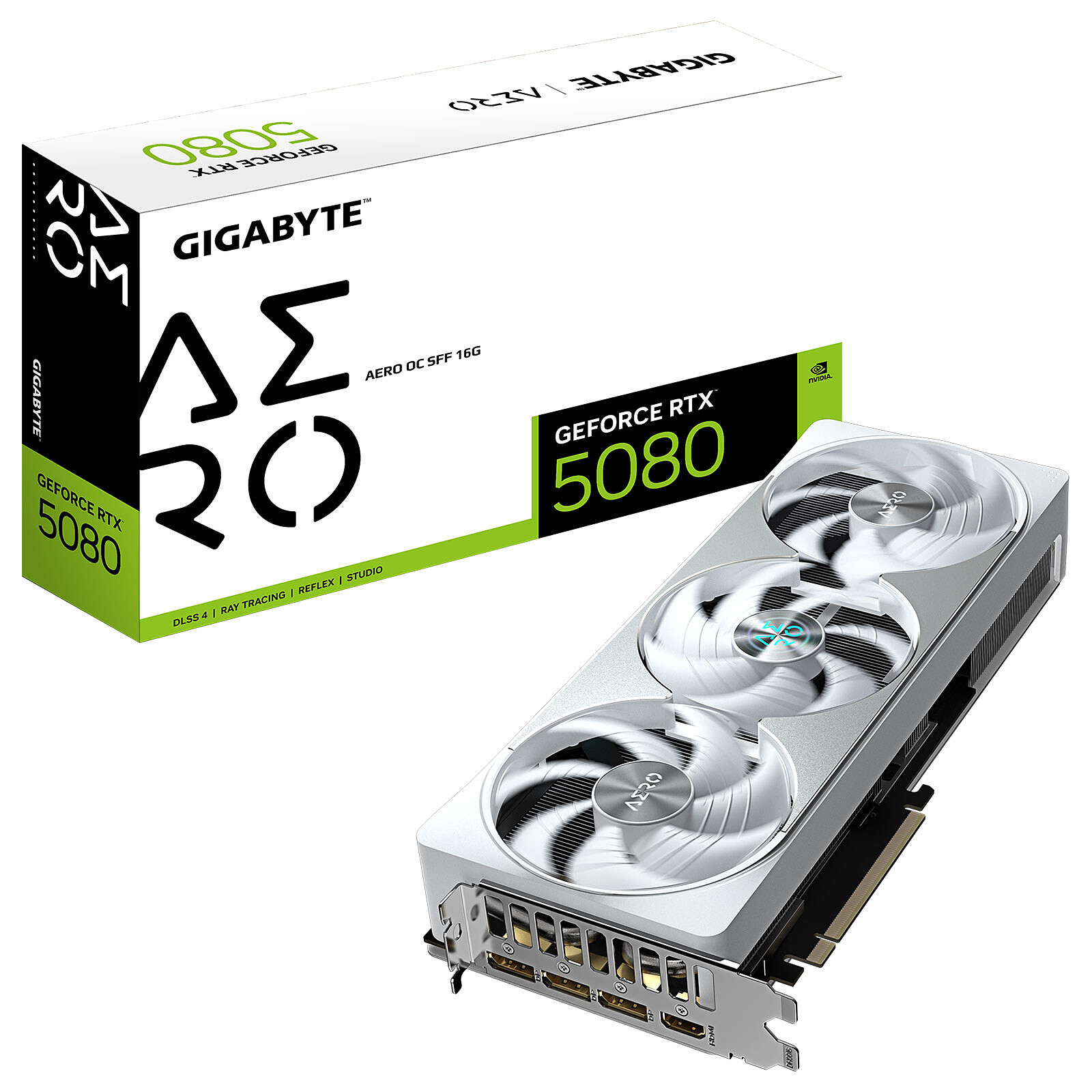 Placa Gráfica GeForce RTX 5080 Aero OC 16GB GDDR7 DLSS4 - GIGABYTE
