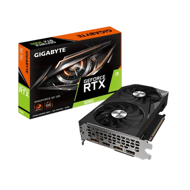 Placa Gráfica GIGABYTE VGA RTX 3060 OC 12GB WINDFORCE GDDR6 2HDMI 2DP