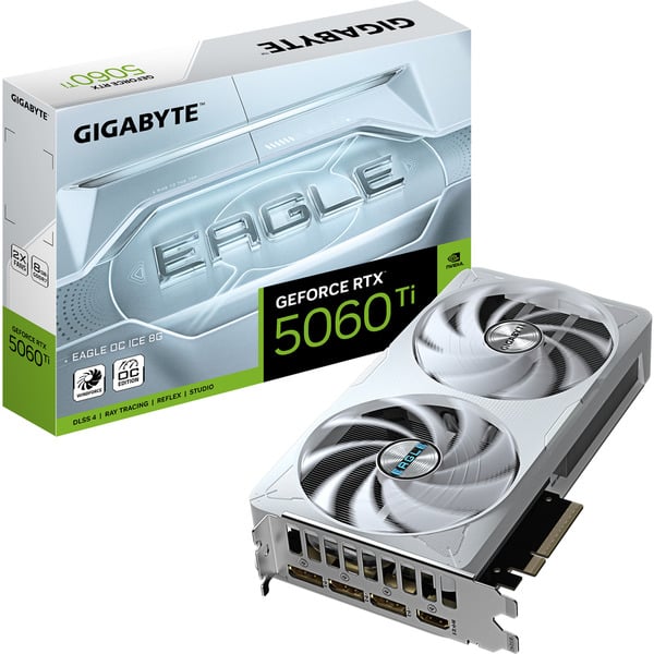 Placa Gráfica NVIDIA GeForce RTX 5060 Ti "Blackwell" Eagle OC Ice 8G GDDR7 DLSS4 - GIGABYTE