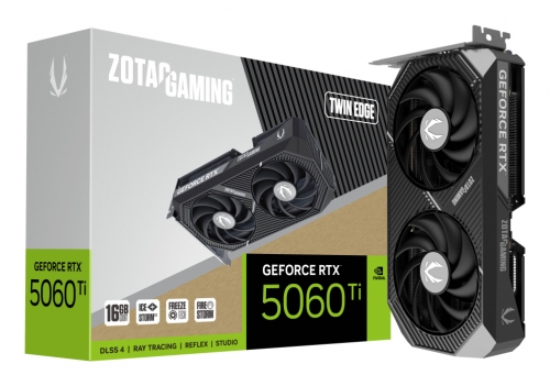 Placa Gráfica Zotac Gaming NVIDIA GeForce RTX 5060 Ti "Blackwell" Twin Edge OC 16GB GDDR7 DLSS4