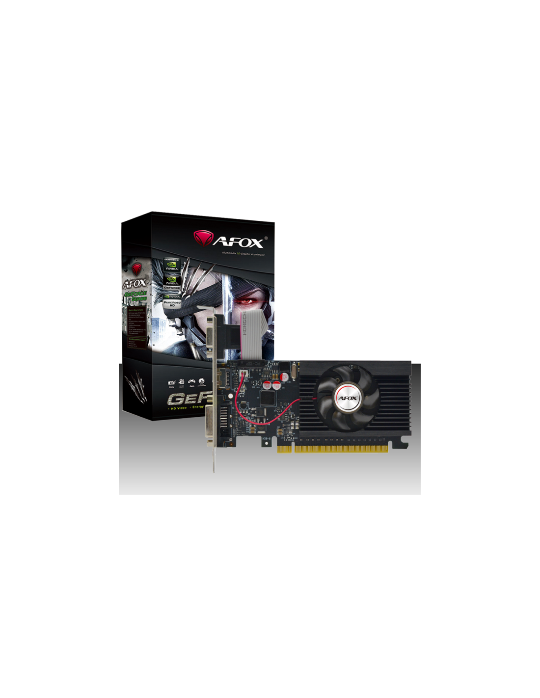 Placa Gráfica AFOX GT730 2GB DDR3 PCIe, DVI, HDMI e VGA, Low Profile