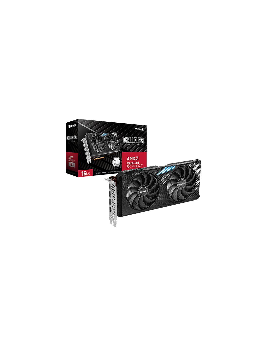 Placa Gráfica ASRock Radeon RX 7800 XT 16GB Challenger OC GDDR6