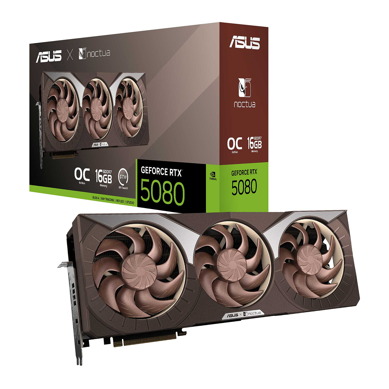 PLACA GRAFICA ASUS 90YV0M32-M0NA00 GeForce RTX 5080 16GB GDDR7 Noctua OC Edition