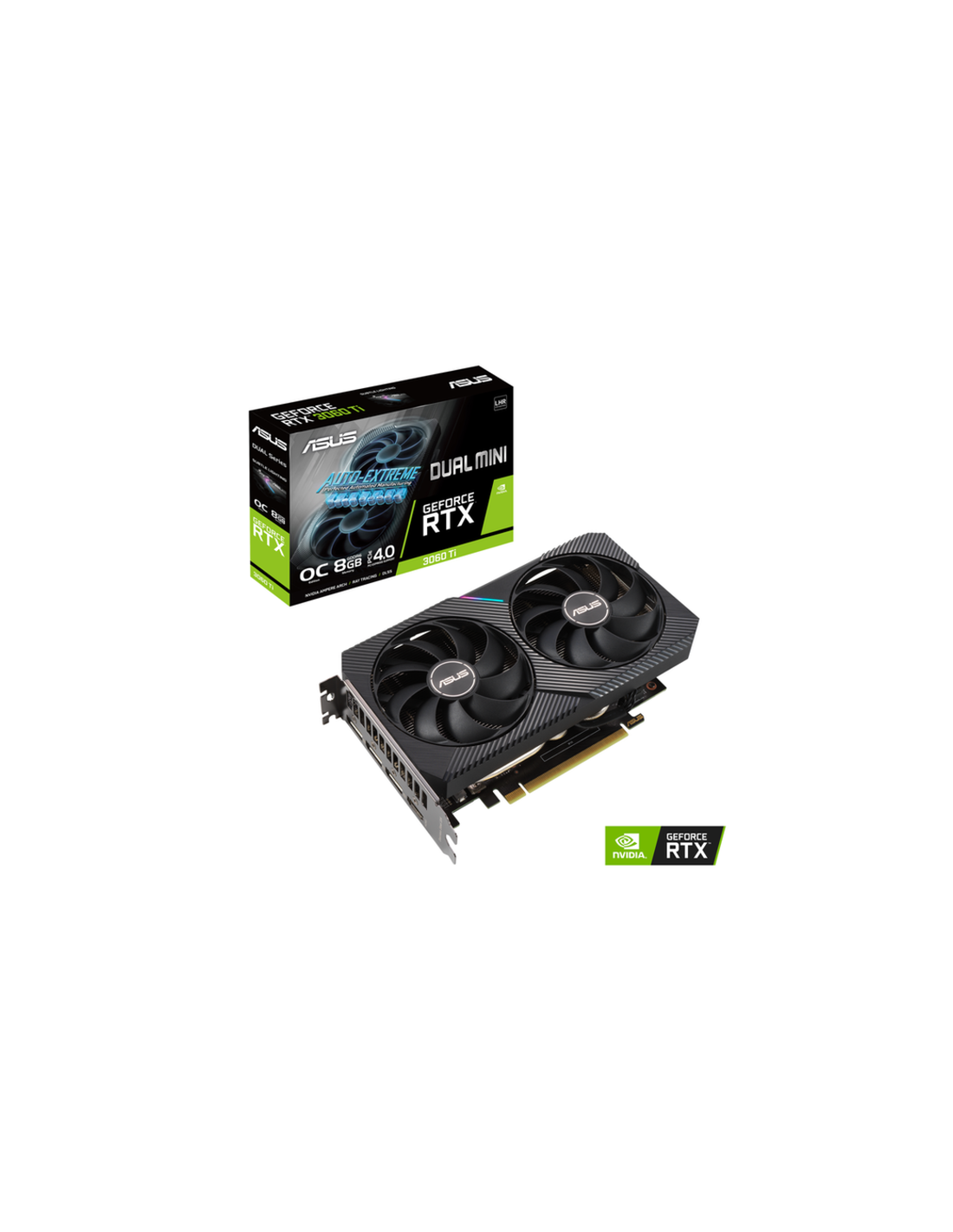 Placa Gráfica ASUS Dual RTX 3060 Ti 8GB GDDR6 MINI, 2x Ventoinhas