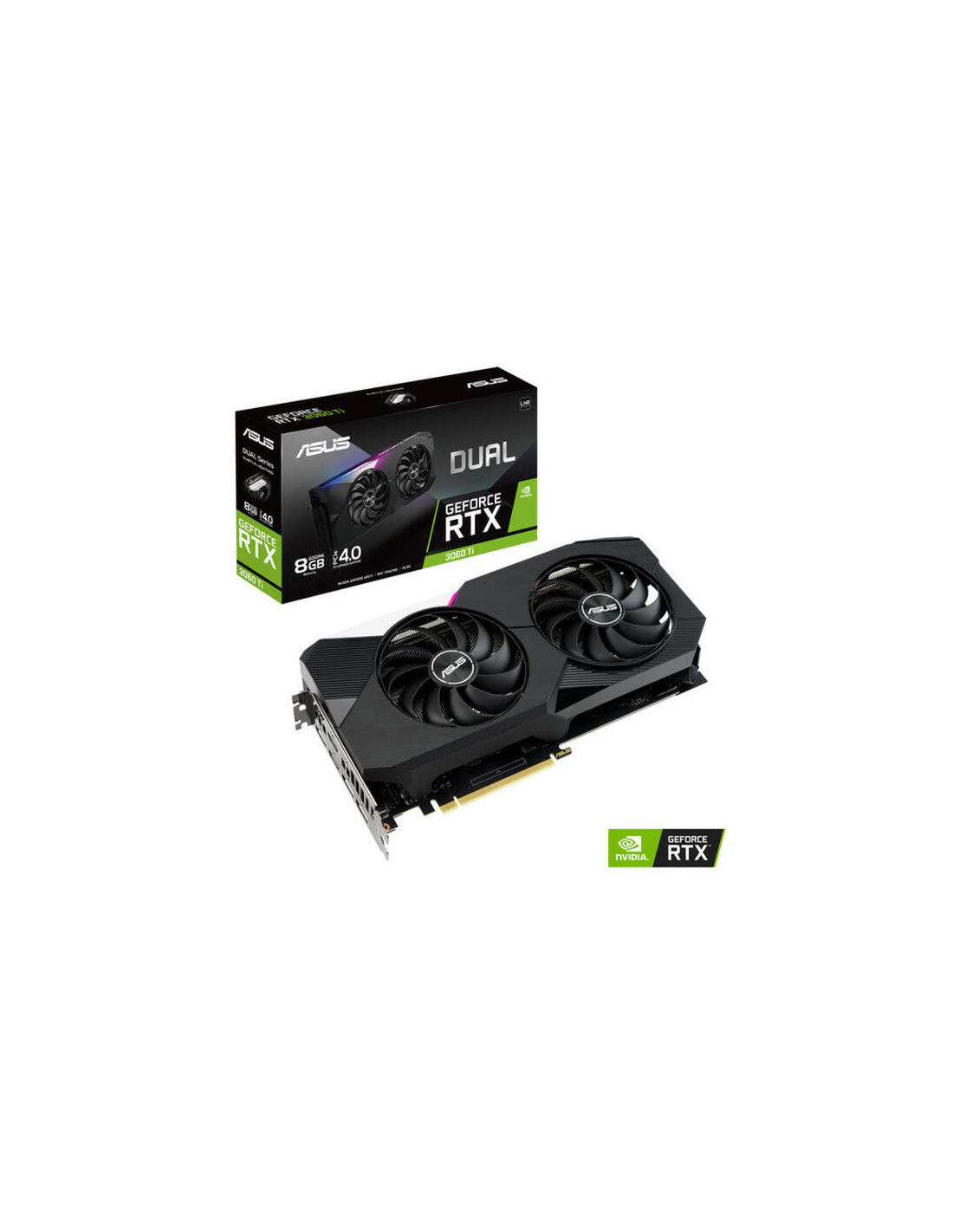 Placa Gráfica Asus Dual RTX 3060 Ti 8GB GDDR6 - PCI-e 4.0, 2x HDMI, 3x DP, G-SYNC