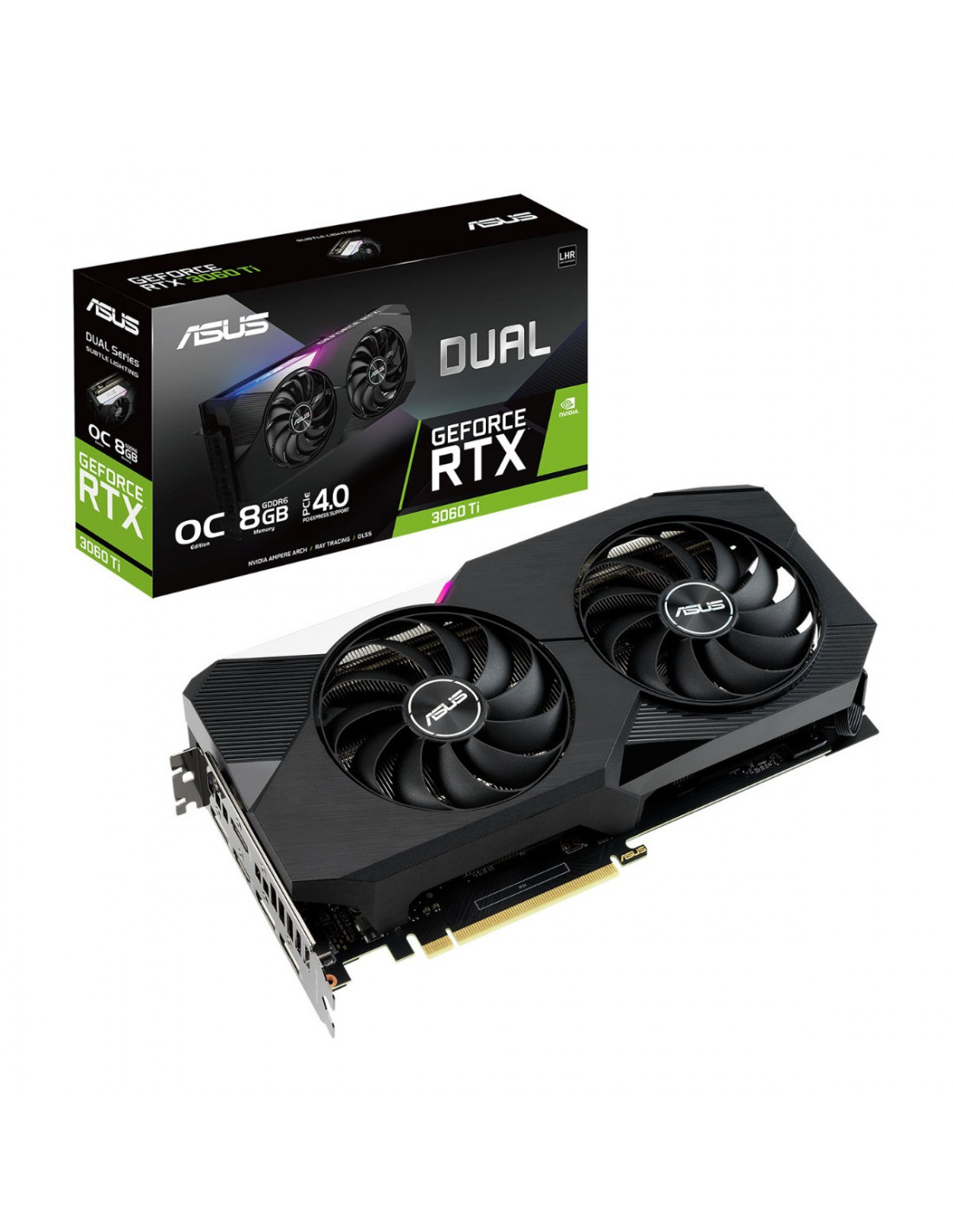 Placa Gráfica Asus DUAL-RTX3060TI 8GB LHR USRC, PCIe 4.0, 1740MHz Boost, 4864 CUDA Cores