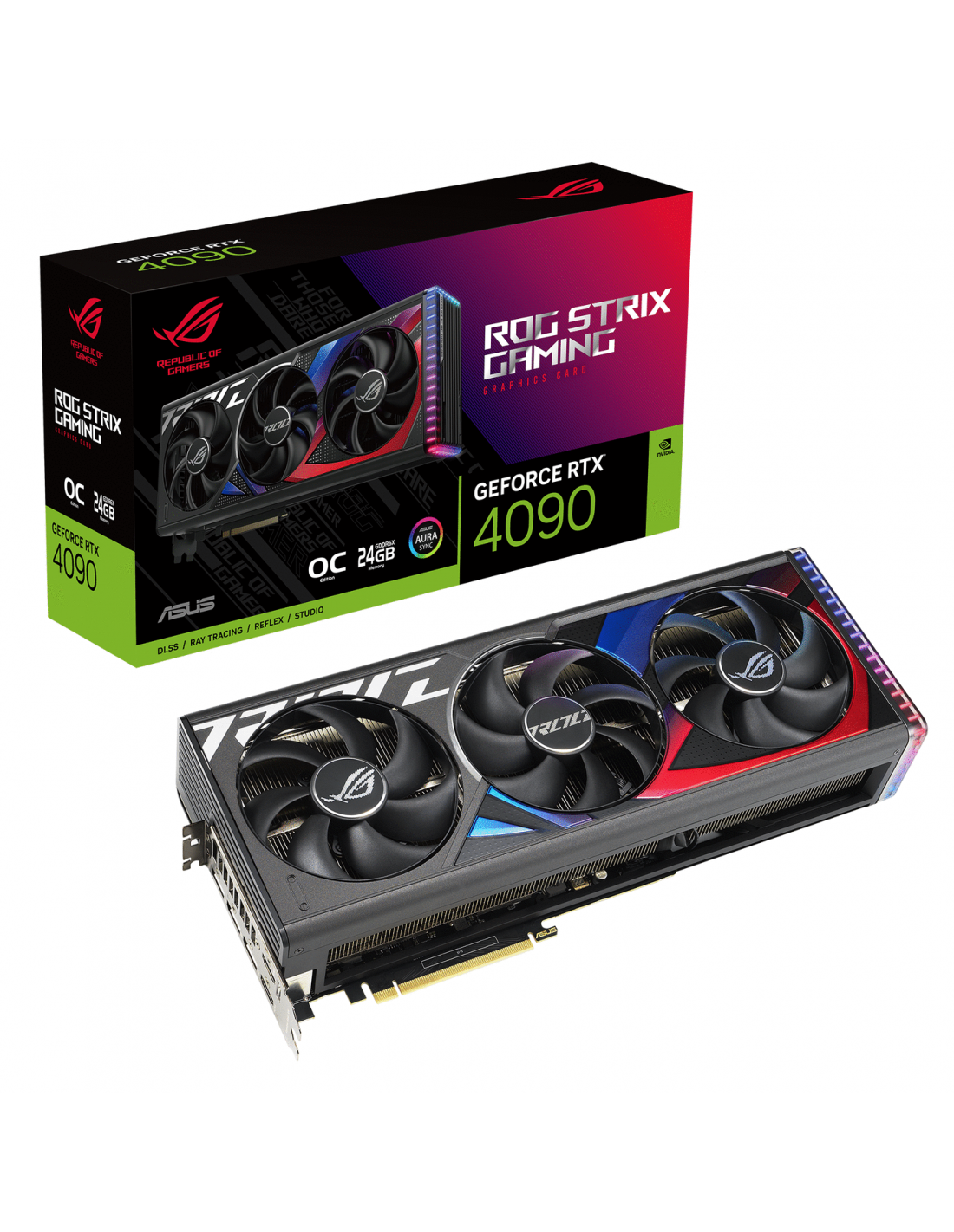 PLACA GRÁFICA ASUS GEFORCE® RTX 4090 ROG STRIX OC 24GB LHR