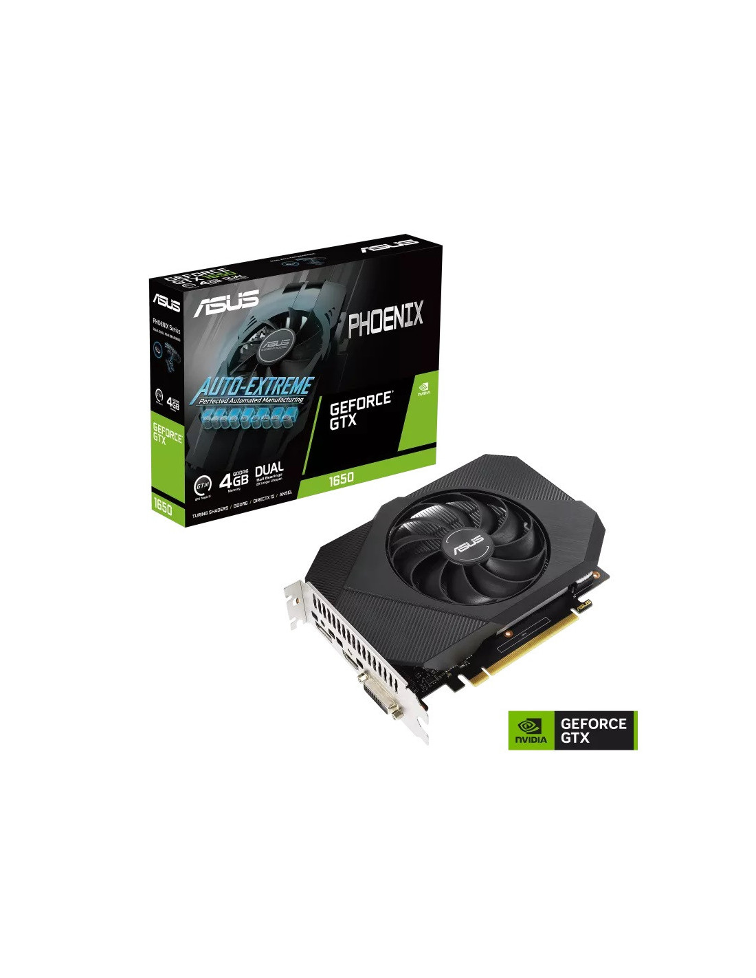 Placa Gráfica Asus GTX1650 Evo Phoenix OC 4GB GDDR6 - PCI-E 3.0, HDMI, DisplayPort e DVI