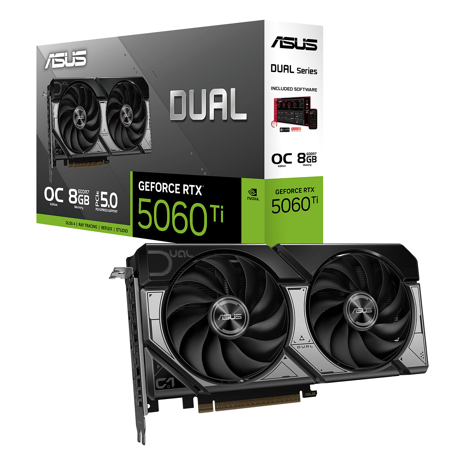 Placa Gráfica Asus NVIDIA GeForce RTX 5060 Ti Blackwell Dual OC 8GB GDDR7 DLSS4 90YV0MP2-M0NA00