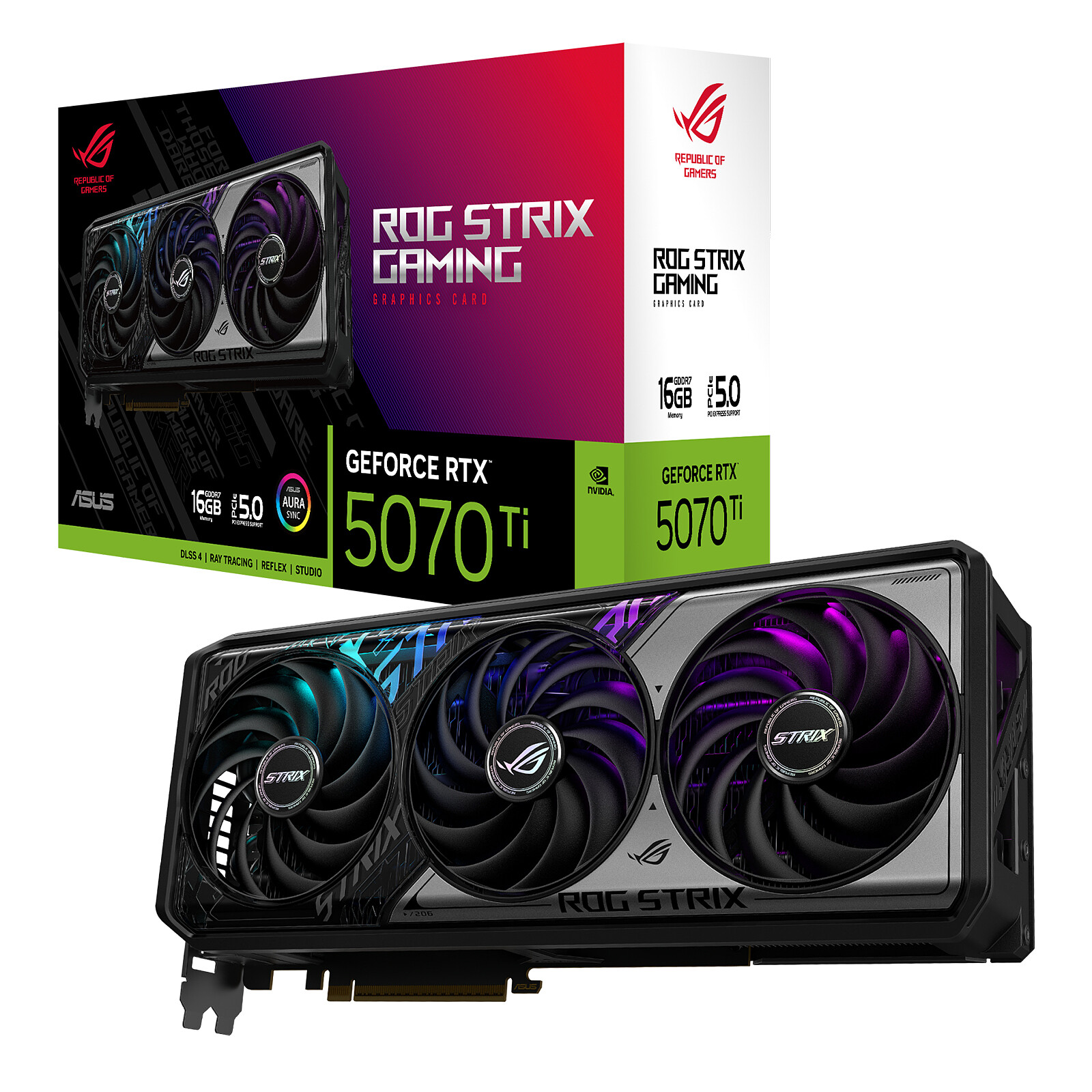 PLACA GRÁFICA ASUS ROG-STRIX-RTX5070TI-16G-GAMING 90YV0M91-M0NA00