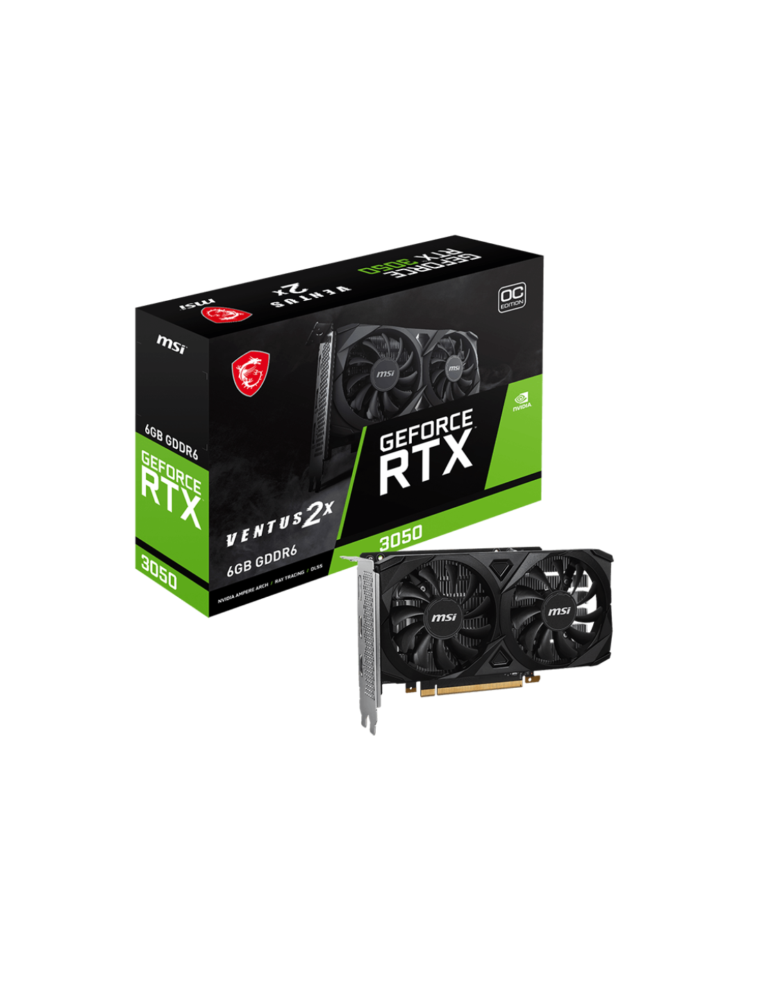 Placa Gráfica Geforce RTX 3050 Ventus 2X 6G OC GDDR6 - MSI