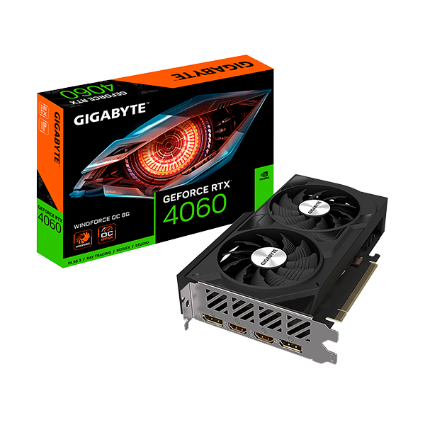 Placa Gráfica GeForce RTX 4060 WINDFORCE OC 8GB NVIDIA GDDR6 - GIGABYTE