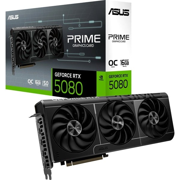 Placa Gráfica GeForce RTX 5080 Prime OC 16GB GDDR7 DLSS4 - ASUS