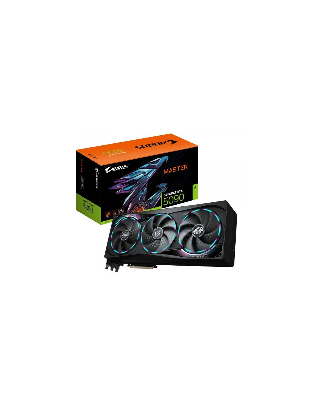 Placa Gráfica Gigabyte RTX5090 Aorus Master 32GB GDDR7, PCIe 5.0, Waterforce, RGB