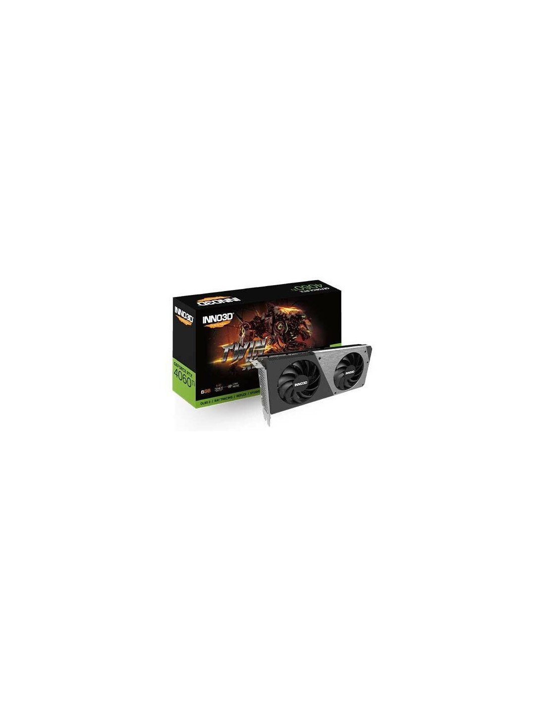 Placa Gráfica Inno3D GeForce RTX 4060 Ti Twin X2 8GB: placa gráfica com 8GB GDDR6, 4352 núcleos CUDA e interface PCI Exp(...)