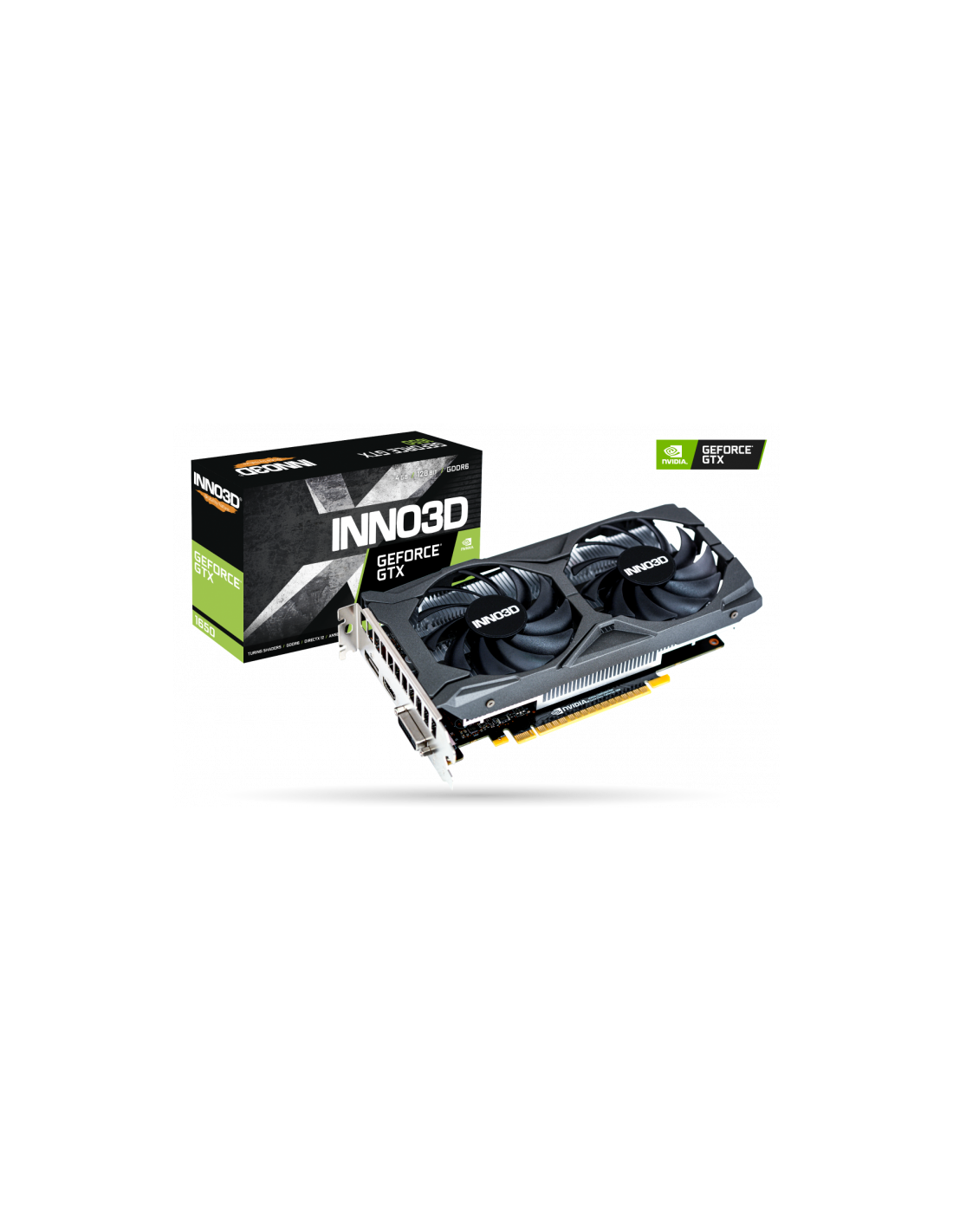 Placa Gráfica Inno3D GTX1650 Twin X2 OC 4GB GDDR6 PCIe, 12 Gbps