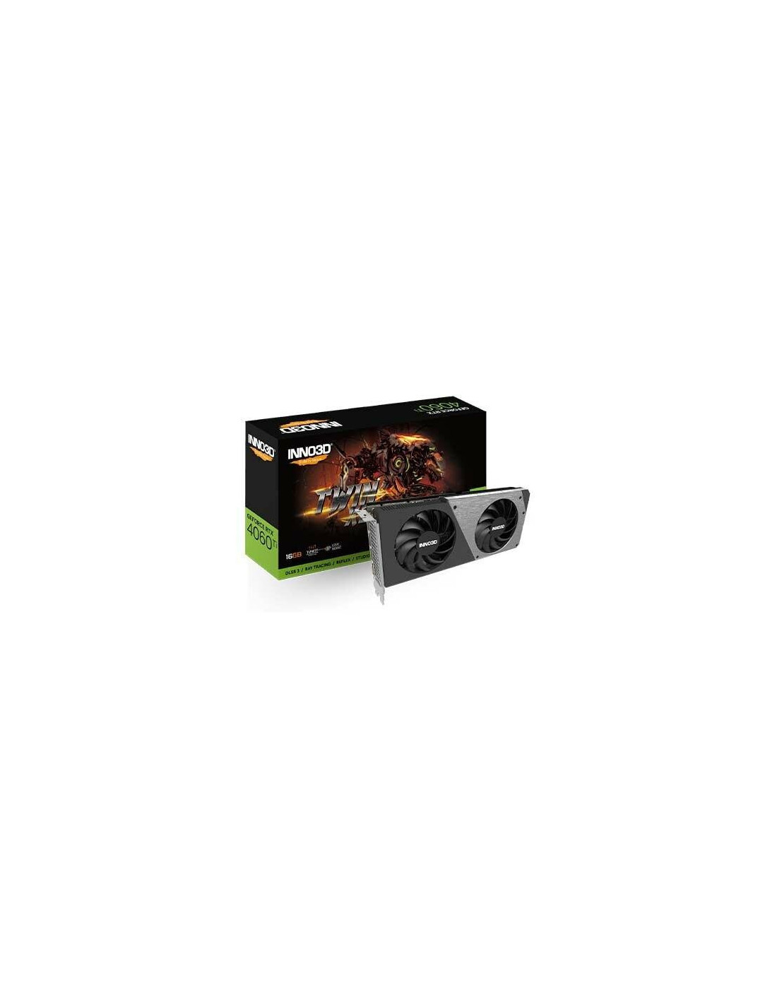 Placa gráfica Inno3D RTX 4060 Ti Twin X2 16GB GDDR6 - 2 ventoinhas, 3 DisplayPort, HDMI