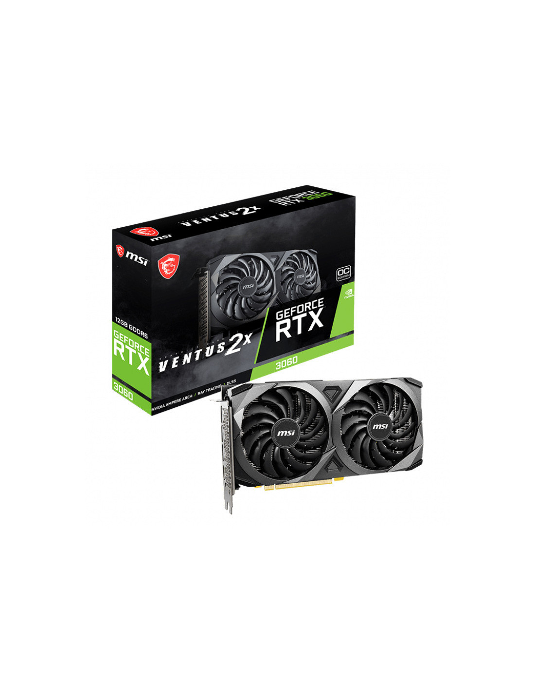 Placa Gráfica MSI GEFORCE RTX 3060 12GB VENTUS 2X OC GDDR6