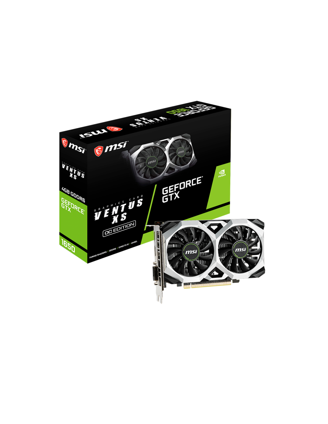 Placa Gráfica MSI GTX 1650 D6 VENTUS XS OCV1 4GB GDDR6, PCI-E 3.0, HDMI/DP/DVI