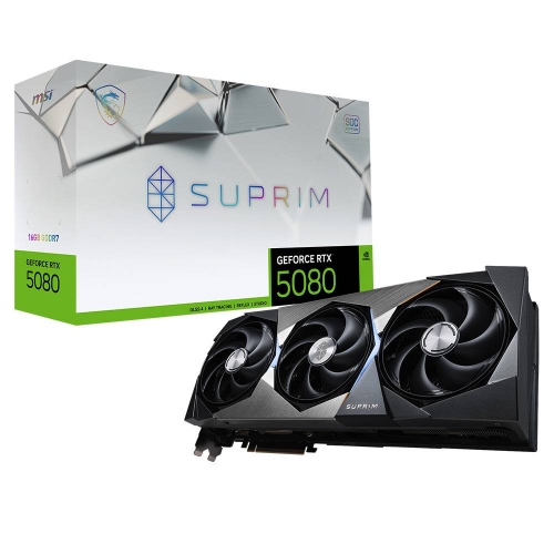 Placa Gráfica MSI NVIDIA GeForce RTX 5080 "Blackwell" Suprim SOC 16G GDDR7 DLSS4