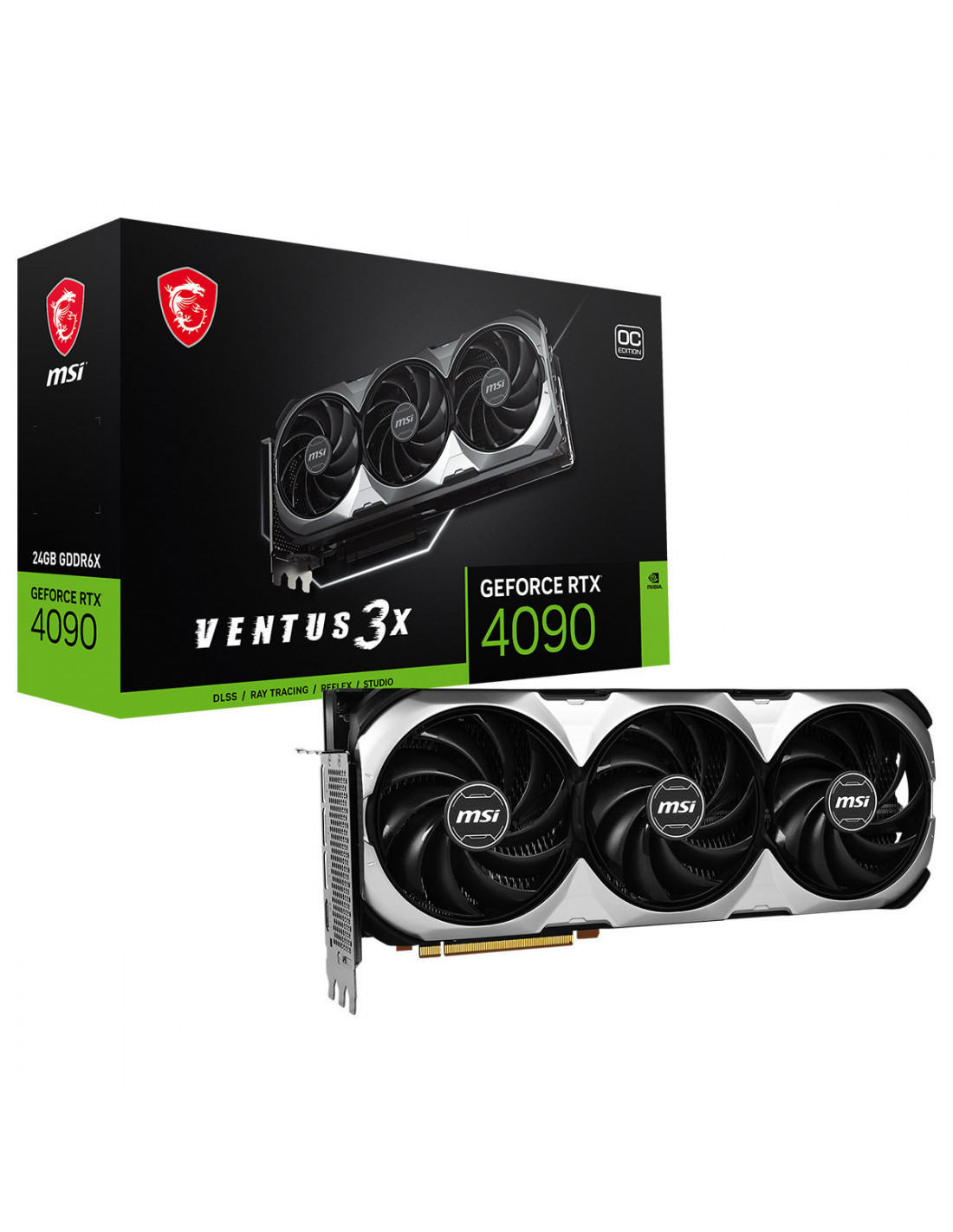 Placa Gráfica MSI RTX 4090 VENTUS 3X E 24G OC, 24GB GDDR6X, 2550MHz Boost