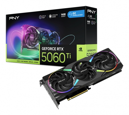 PLACA GRAFICA PNY 5060TI 16GB ARGB OVERCLOCKED TRIPLE FAN