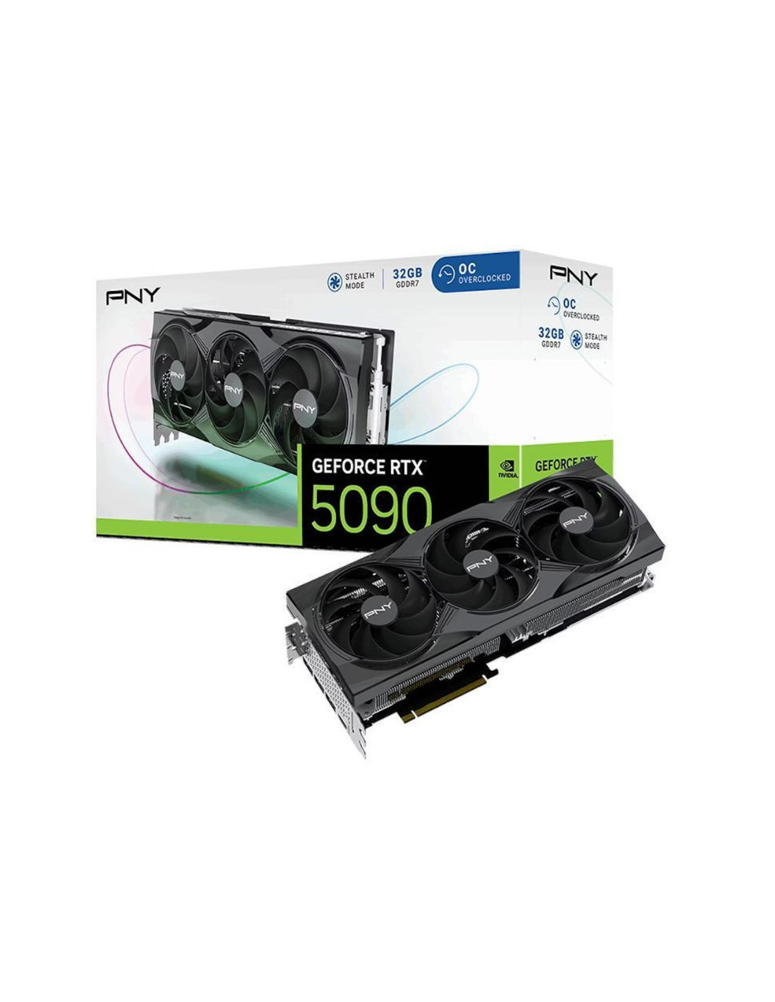 Placa Gráfica PNY RTX5090 32GB Triple Fan OC, GDDR7, 3x DP
