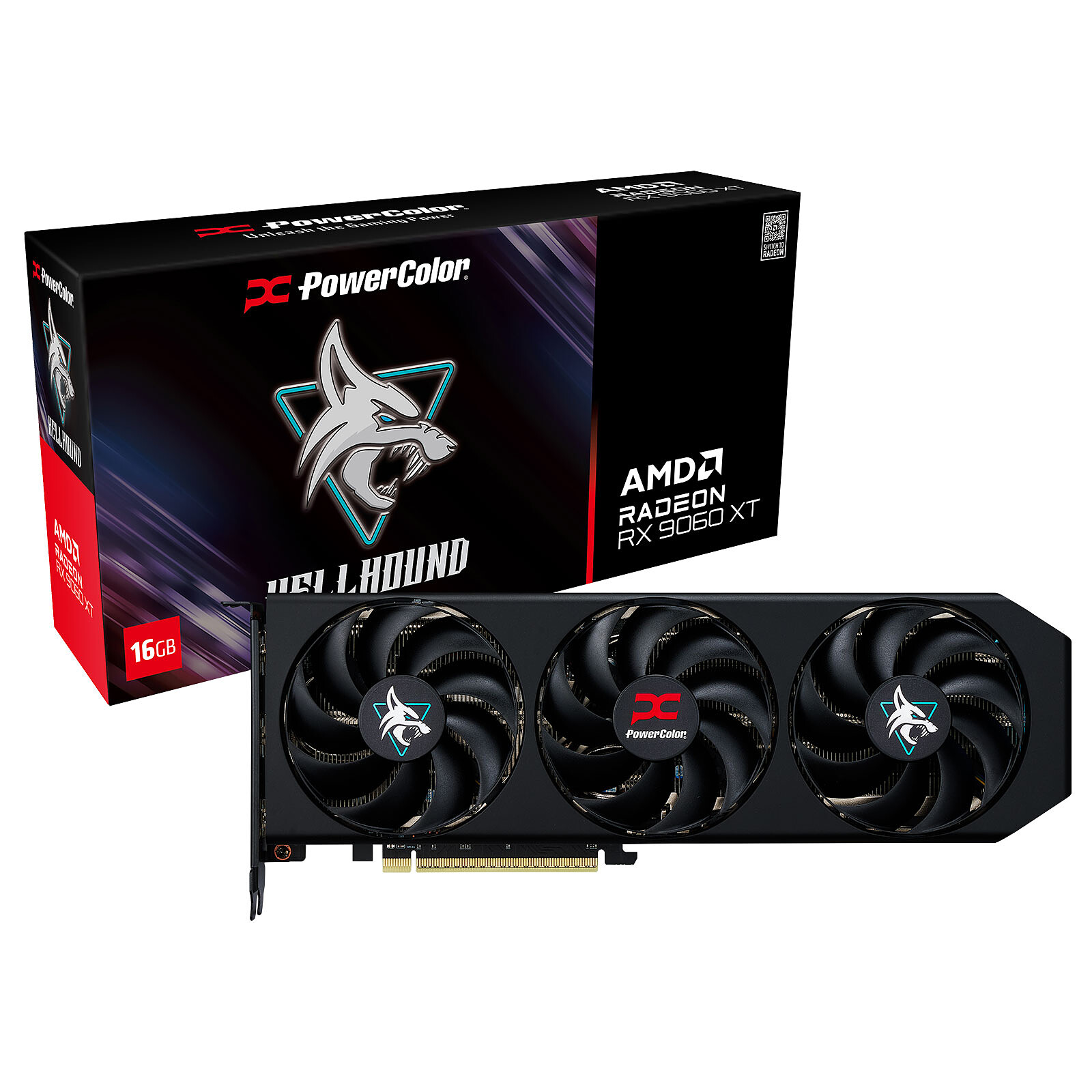 PLACA GRÃFICA POWERCOLOR RX 9060XT HELLHOUND 16GB OC