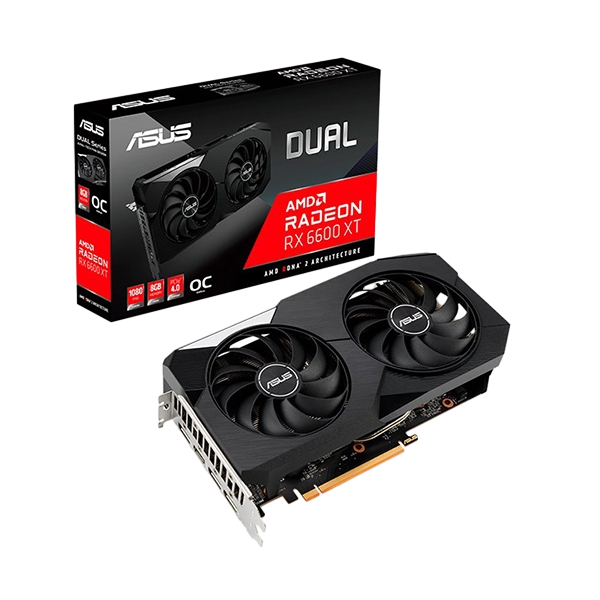 Placa Gráfica RX6600XT DUAL 8GB OC GDDR6 HDMI/DP - ASUS