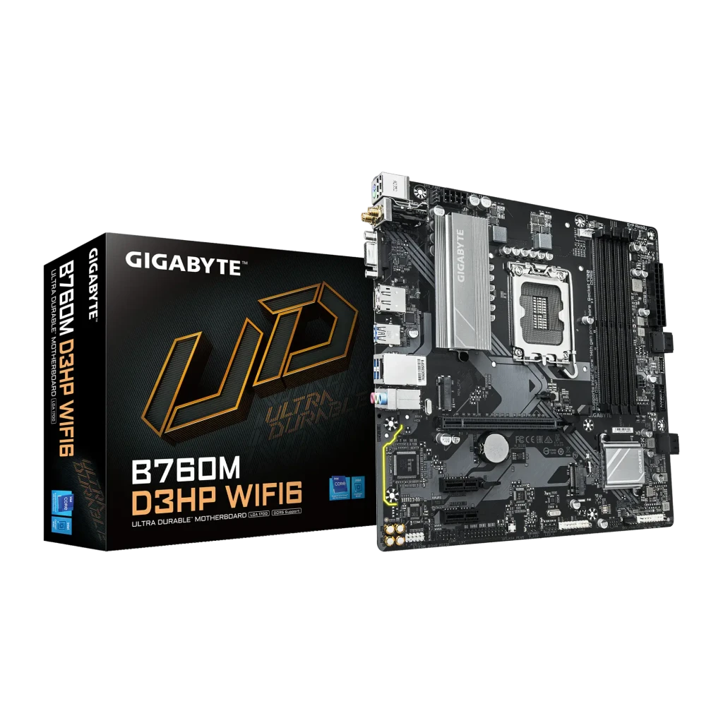 Placa-m&atilde;e Gigabyte B760M D3HP WIFI6 B760 LGA1700 DDR5 mATX WiFi 6