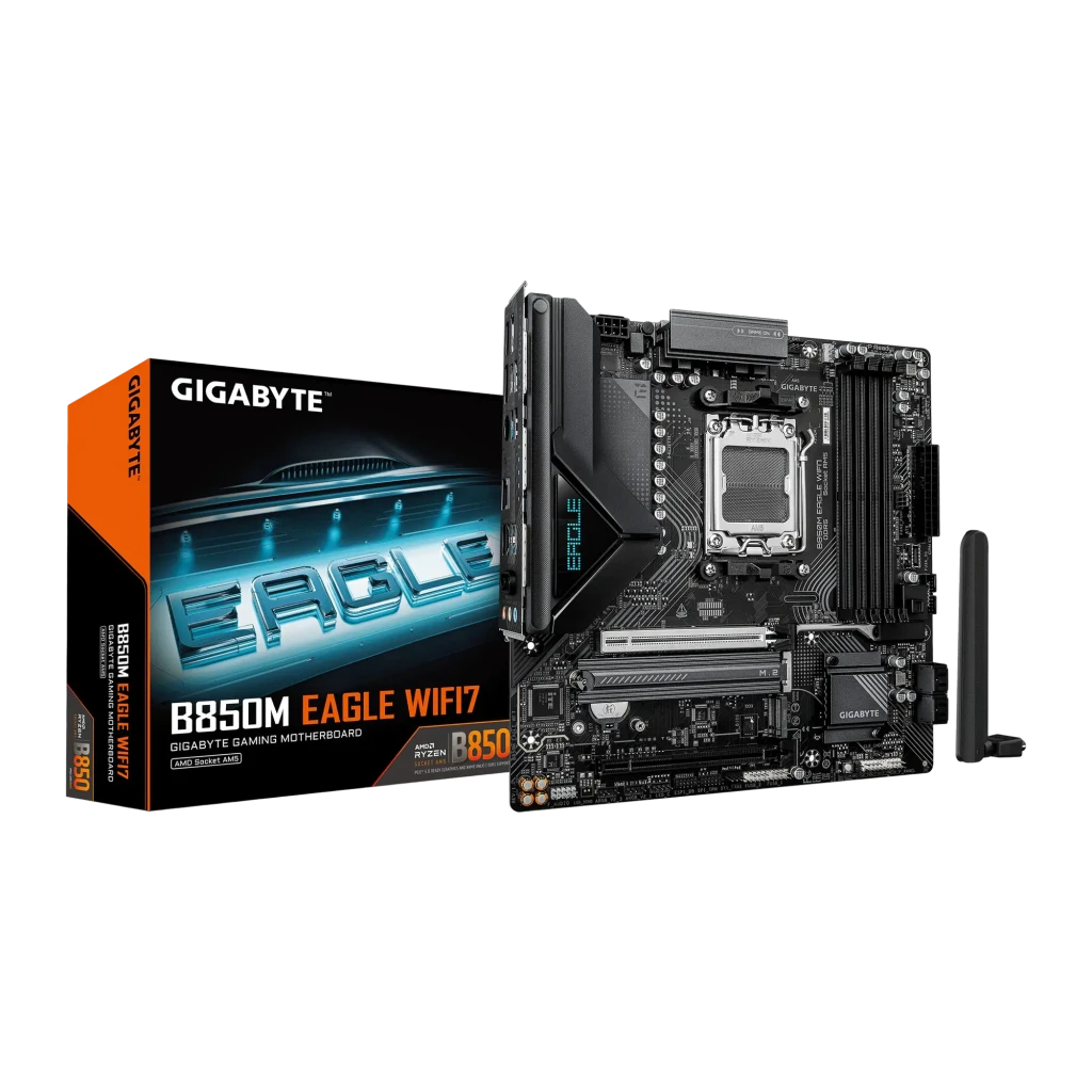 Placa-m&atilde;e Gigabyte B850M Eagle WiFi7 AM5 B850 DDR5 mATX WiFi 7