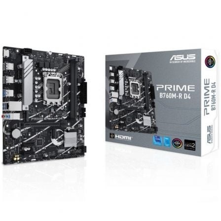Placa-mãe Asus PRIME B760M-R D4 soquete 1700/micro ATX