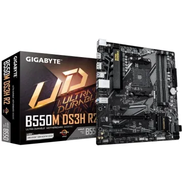 Placa-mãe Gigabyte B550M DS3H R2 Socket AM4/ DDR4/ PCIe 4.0/ Micro ATX