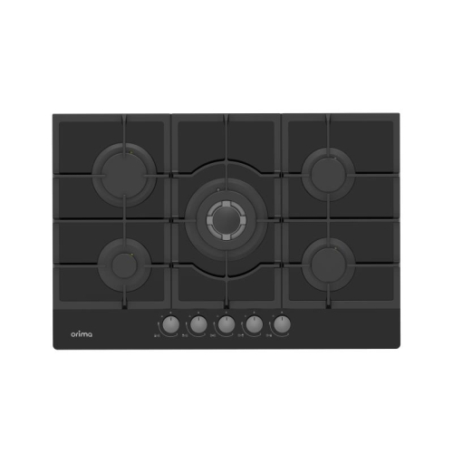 Placa a Gás ORQ-475-VG 4 Bocas + 1 Triplo (Preto) - ORIMA