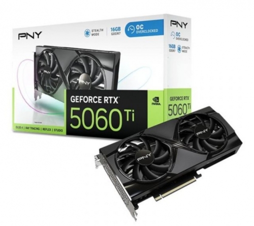 PNY GeForce RTX 5060 Ti Dual Fan OC - 16GB GDDR7 RAM - Grafikkarte