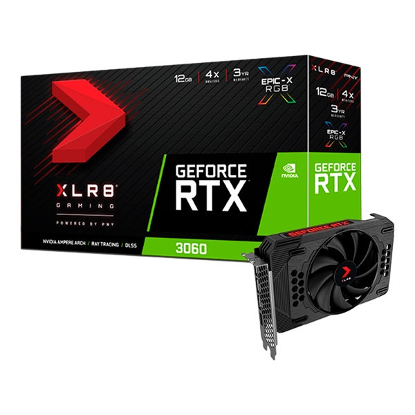 Pny Nvidia GeForce RTX 3060 XLR8 Gaming REVEL EPIC-X RGB Single Fan 12GB GDDR6 graphic card