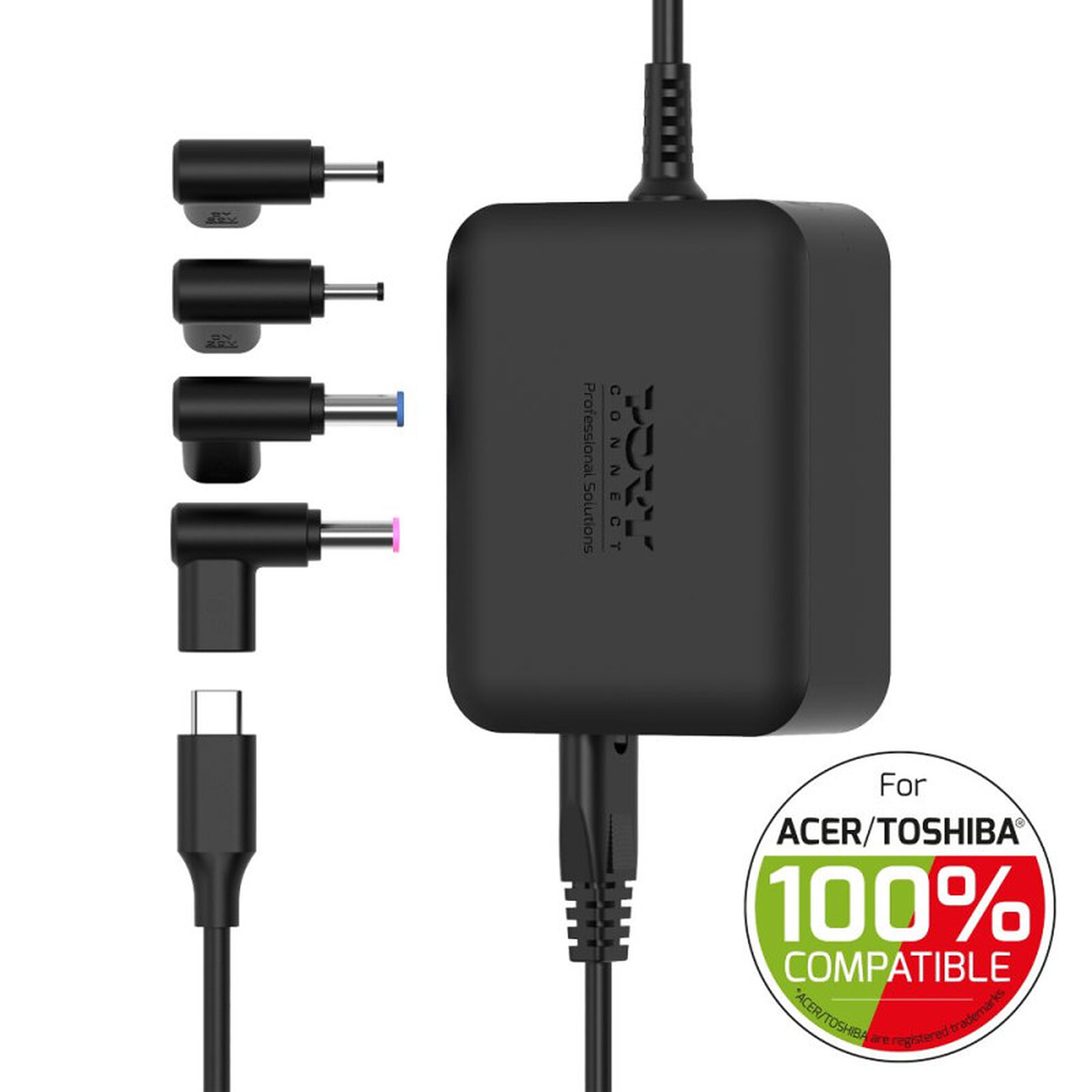 PORT Connect Acer/Toshiba Power Supply GaN2 USB Type C (100W)