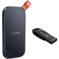 Portable SSD (1TB) Extern schwarz inkl. Ultra Shift USB 3.2 Gen 1 (32GB)