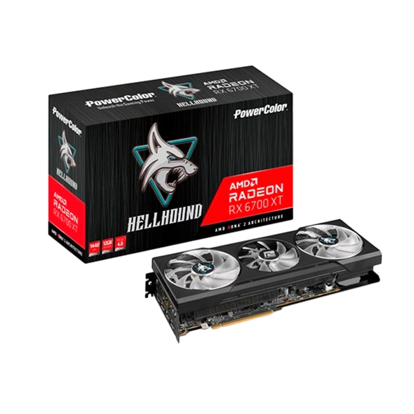 PowerColor Hell Hound Radeon RX6700 XT 12GB GDDR6 – Tarjeta Gráfica AMD