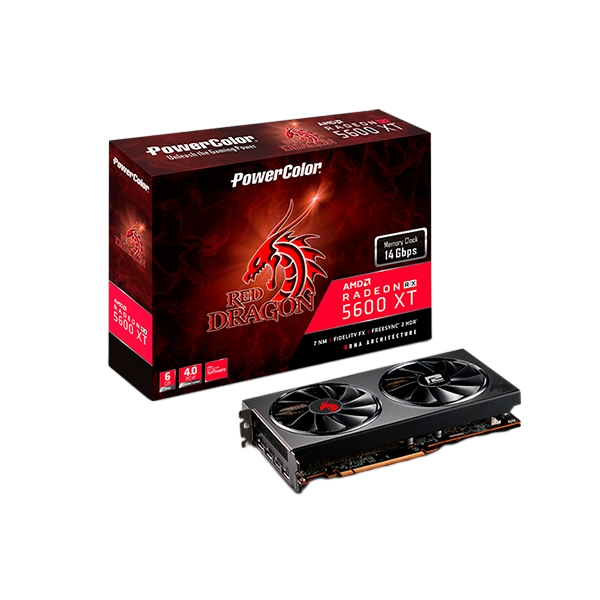 PowerColor Red Dragon Radeon RX5600 XT 6GB GDDR6 – Tarjeta Gráfica AMD